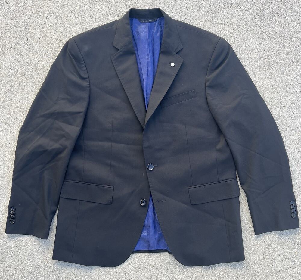 TED BAKER LONDON Classic Wool Suit Black Jacket Men's Size 42 S